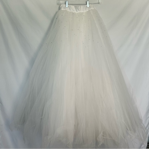 Tiffany Designs White Beaded Two-Piece Ball Gown - Picture 3 of 15